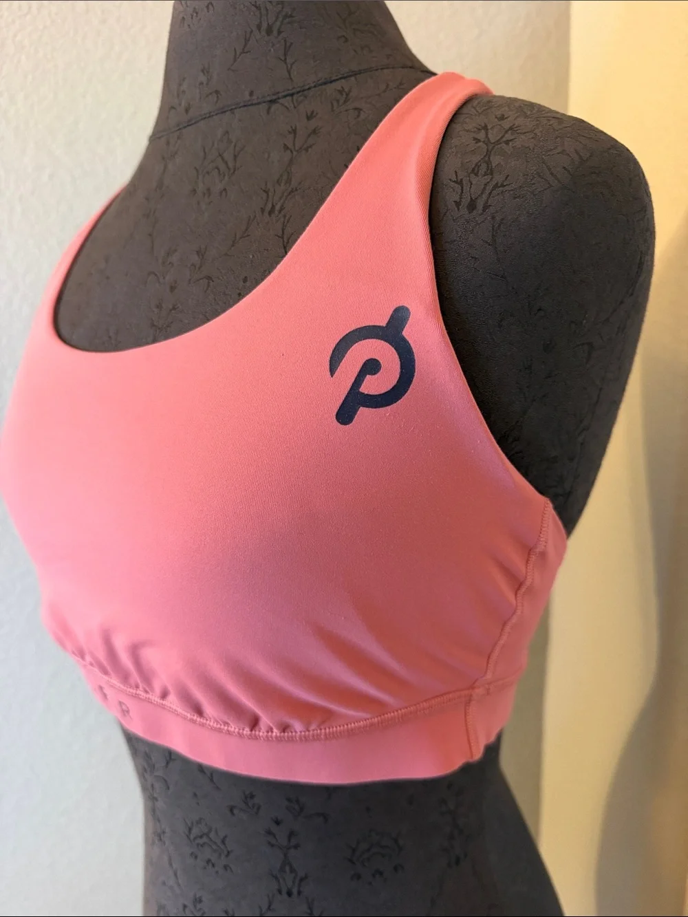 lululemon athletica Peloton Together We Go Far Energy Bra Size 10 Cherry Tint